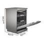 Bosch Series 6 14 Place Settings Freestanding Dishwasher - Silver