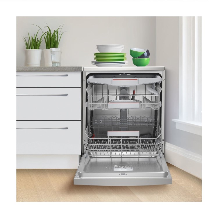 Bosch Series 6 14 Place Settings Freestanding Dishwasher - Silver