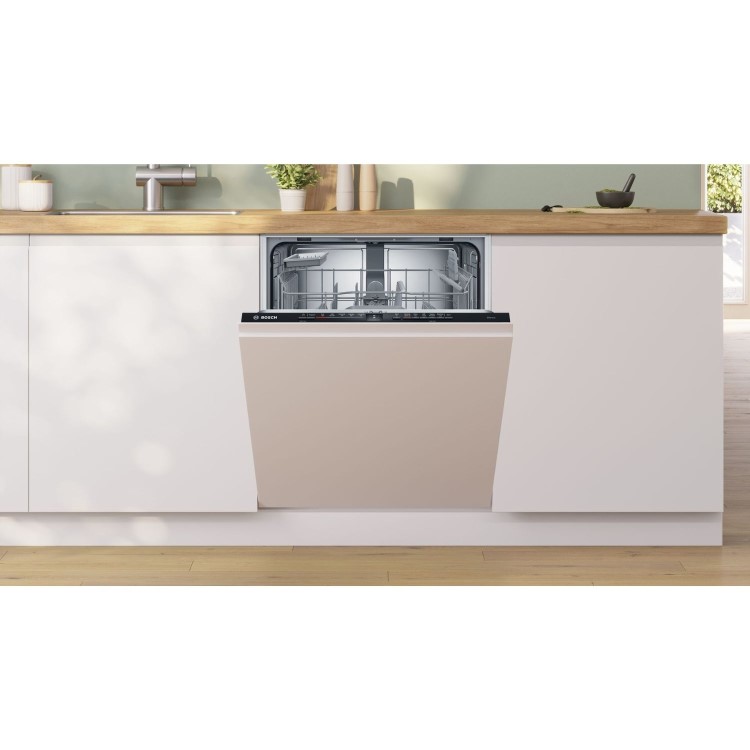 Bosch Series 2 Integrated Dishwasher - Smart Wi-Fi D-Rated Black control panel