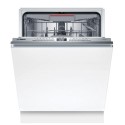 SMV4ECX23G Bosch Series 4 Integrated Dishwasher - Smart Wi-Fi, C-Rated, Silver control panel