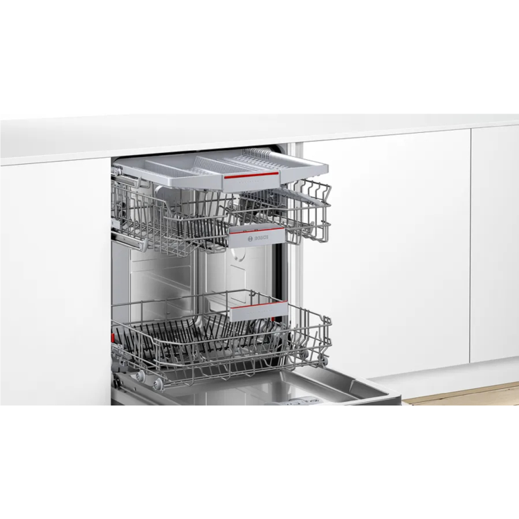 Bosch Series 4 Integrated Dishwasher - Smart Wi-Fi, C-Rated, Silver control panel
