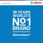 Bosch Series 6 Integrated Dishwasher - Smart Wi-Fi, B-Rated, Silver control panel