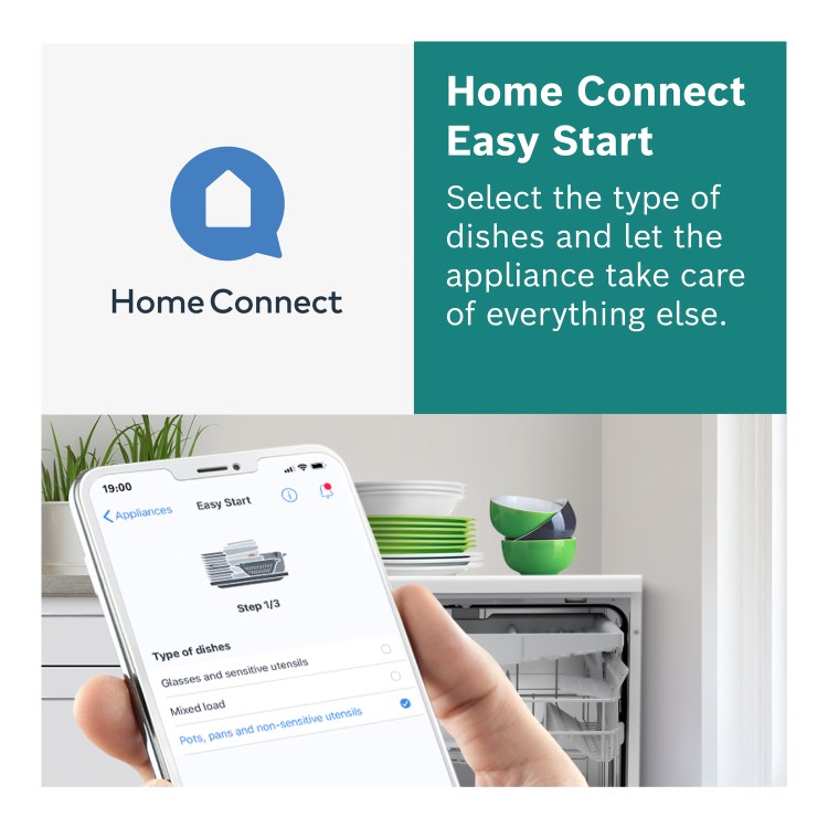 Bosch Series 6 Integrated Dishwasher - Smart Wi-Fi, B-Rated, Silver control panel