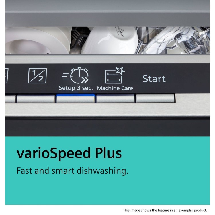 Siemens iQ300 Integrated Dishwasher - Smart, C-rated, Silver control panel