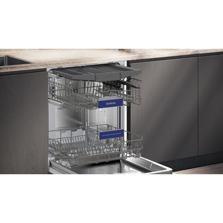 Siemens iQ300 Integrated Dishwasher - Smart, C-rated, Silver control panel