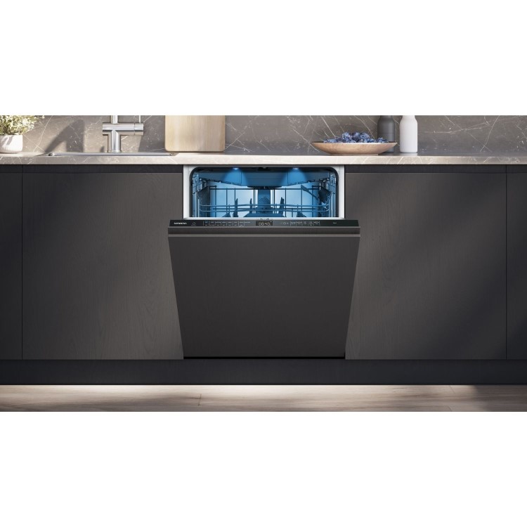 Siemens iQ500 Integrated Dishwasher - Smart Wi-Fi, B-Rated, Black control panel