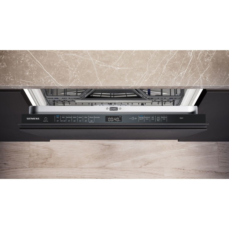 Siemens iQ500 Integrated Dishwasher - Smart Wi-Fi, B-Rated, Black control panel