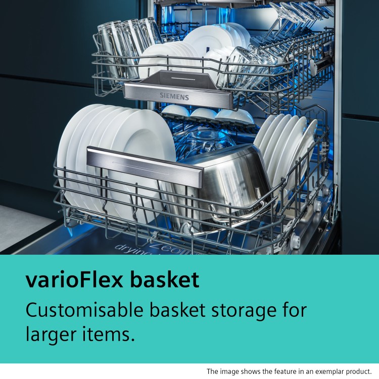 Siemens iQ500 Integrated Dishwasher - Smart Wi-Fi, A-Rated, Black control panel