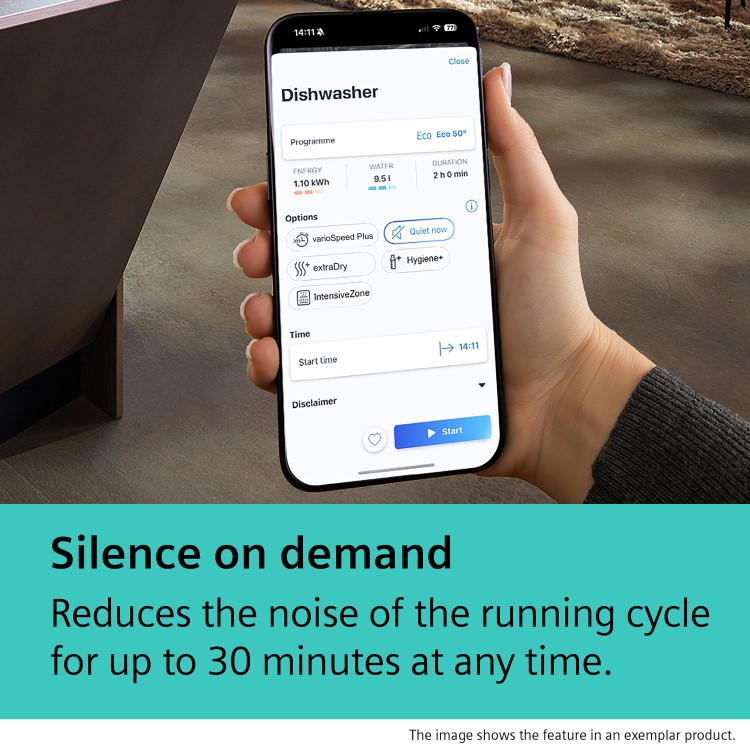 Siemens iQ500 Integrated Dishwasher - Smart Wi-Fi, A-Rated, Black control panel