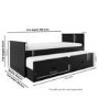 Single Black Wooden Guest Bed with Storage and Trundle - Sander