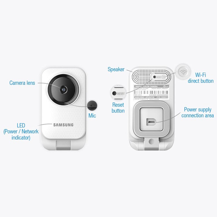 Samsung Smart Home Full HD 1080p Indoor Pet/Baby Monitor with Two-Way Audio