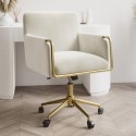SNN001 Cream Velvet Tub Office Chair - Sonny