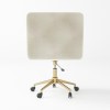 Cream Velvet Tub Office Chair - Sonny