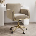 SNN002 Mink Velvet Tub Office Chair - Sonny