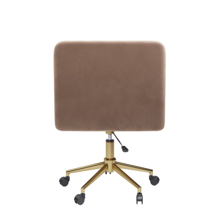 Mink Velvet Office Swivel Tub Chair - Sonny