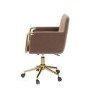 Mink Velvet Office Swivel Tub Chair - Sonny