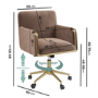Mink Velvet Office Swivel Tub Chair - Sonny