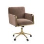 Mink Velvet Office Swivel Tub Chair - Sonny