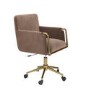 Mink Velvet Office Swivel Tub Chair - Sonny