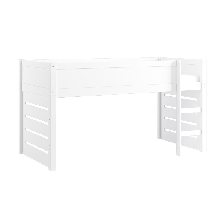 White Mid Sleeper Cabin Bed with Den - Saint