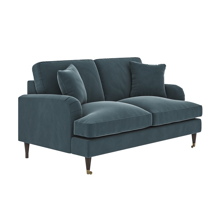 Blue Velvet 2 Seater Sofa - Payton