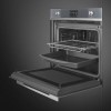 Smeg Linea Speedwave Built In Combination Microwave Oven - Silver