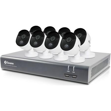 Swann CCTV System - 16 Channel 1080p HD DVR with 8 x 1080p Thermal Sensing Cameras & 2TB HDD 