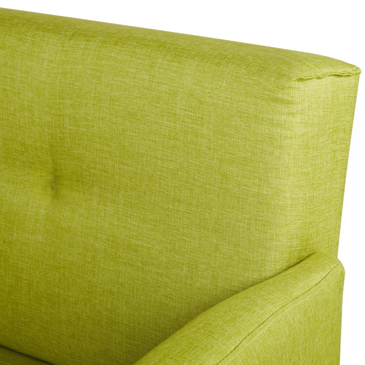 Colby Modern 2 Seater Sofa - Lime Green Fabric