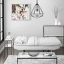 Barker White Faux Leather Sleeper Sofa Bed - Click Clack Style