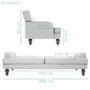 Light Grey Double Sofa Bed- 3 Seater - Amelia