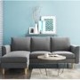 Brooke Light Grey 3 Seater Corner Sofa Detachable L Shape