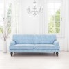 Light Blue Double Sofa Bed- 3 Seater - Amelia