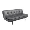 Barker Grey Faux Leather 3 Seater Sofa Bed - Sleeps 2