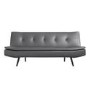 Barker Grey Faux Leather 3 Seater Sofa Bed - Sleeps 2