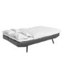 Barker Grey Faux Leather 3 Seater Sofa Bed - Sleeps 2