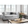 Orleans Silver Crushed Velvet Sofa - 2 Seater Chesterfield