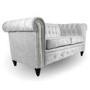 Orleans Silver Crushed Velvet Sofa - 2 Seater Chesterfield