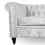Orleans Silver Crushed Velvet Sofa - 2 Seater Chesterfield