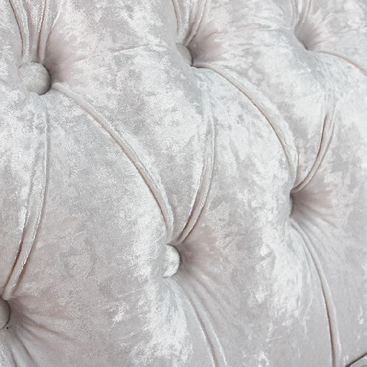 Orleans Silver Crushed Velvet Sofa - 2 Seater Chesterfield