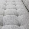 Buttoned Light Grey Sofa - 3 Seater with Cushions - Elba