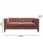 Velvet Button Sofa in Blush Pink - Bailey