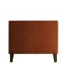 Orange Velvet Buttoned Back 3 Seater Sofa - Bailey