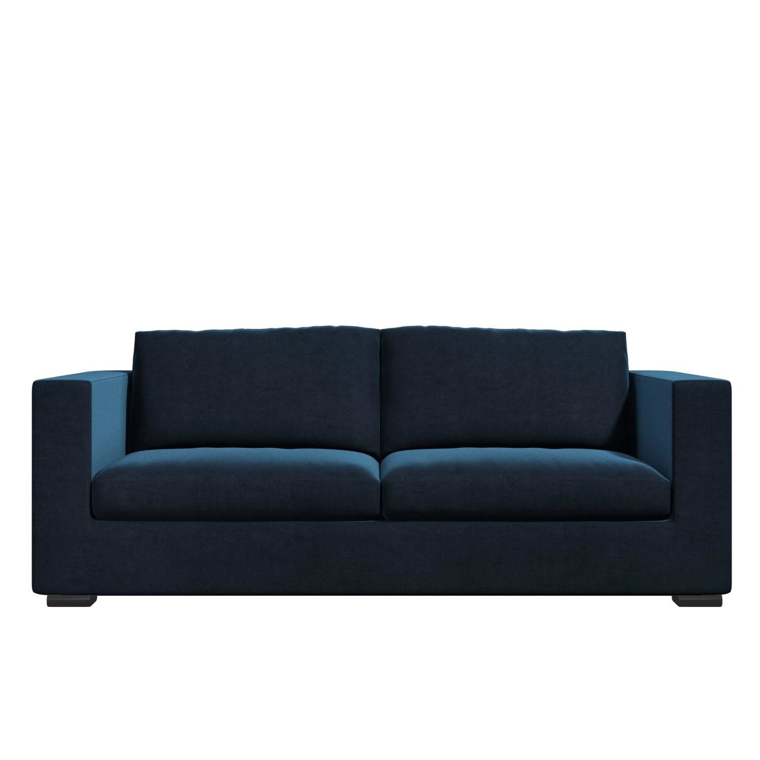 Clara Navy Blue Velvet 3 Seater Sofa Buy It Direct