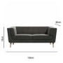 Hepburn Grey Velvet 2 Seater Sofa