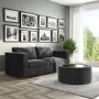 Clara 3 Seater Sofa in Dark Grey Velvet