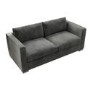 Clara 3 Seater Sofa in Dark Grey Velvet