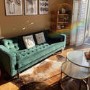 Green Velvet 3 Seater Sofa - Elba