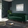 Green Velvet 3 Seater Sofa - Elba
