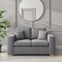 Grey Fabric 2 Seater Sofa with Cushions - Blair