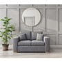 Grey Fabric 2 Seater Sofa with Cushions - Blair